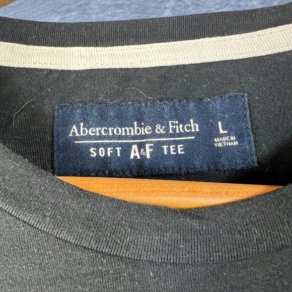 Abercrombie & Fitch  Black Long Sleeve Soft AF Tee Sz L - Picture 3 of 3